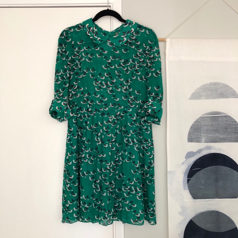 Beach bash! Empire waist dress w/ Peter Pan collar